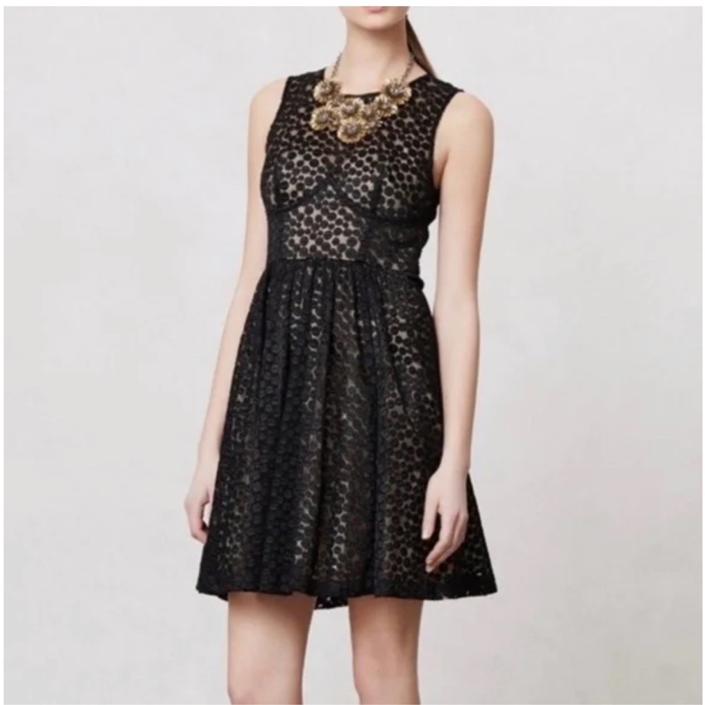 Plenty by Tracy Reese Anthropologie Sheer Polka Dot Sleeveless Dress